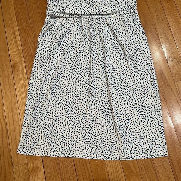 Boden Margot Jersey Dress with Pockets Women Size 12 L Blue Polka Dot Print EUC - Picture 14 of 16
